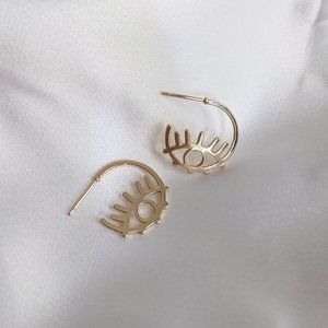 Evil Eye Hoop Earrings